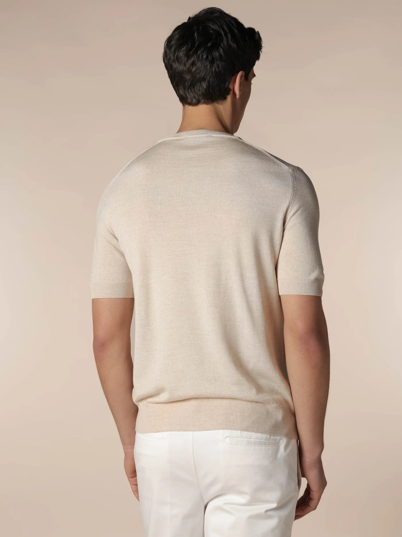 T shirt beige coton
